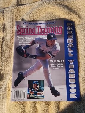 2002 Spring Training Baseball Yearbook - Blue & White Cover
